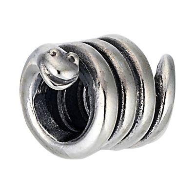 Sterling Silver Spiral Snake Bead