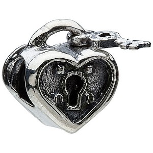 - sterling silver heart lock and key