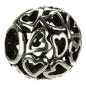 - sterling silver Captured Hearts bead