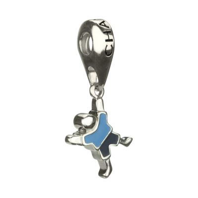 - sterling silver enamel Hanging Boy bead