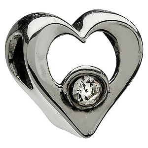- sterling silver cubic zirconia heart