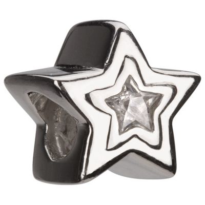 Chamilia - sterling silver cubic zirconia star bead