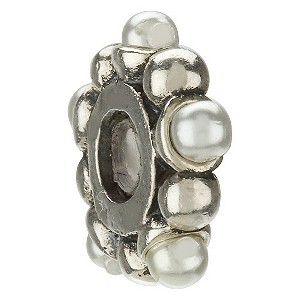 - sterling silver simulated pearl bead