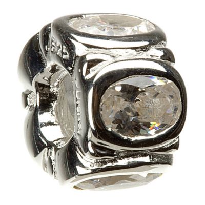 Chamilia - sterling silver cubic zirconia oval bead - Product number 8024944