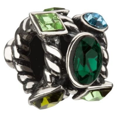 Chamilia - silver marquise green crystal bead - Product number 8025010
