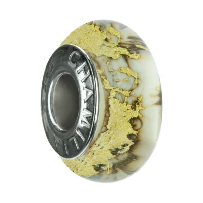 - sterling silver Sandstone Murano bead