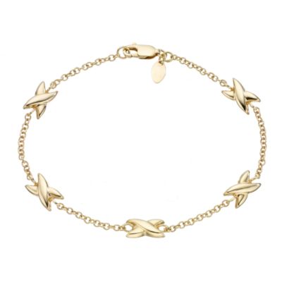 9ct Yellow Gold Kiss Bracelet