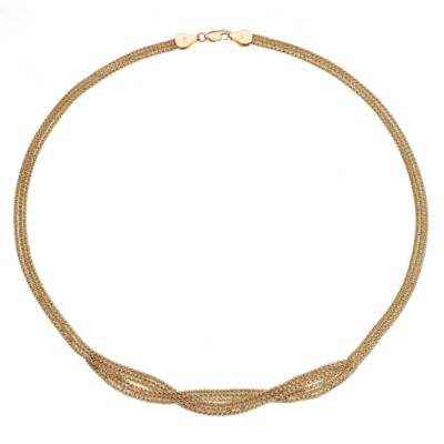 9ct Yellow Gold Plait Necklace