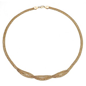 9ct Yellow Gold Plait Necklace