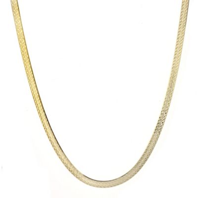 9ct Yellow Gold 18` Herringbone Necklace