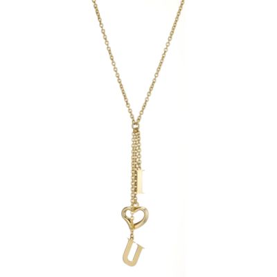 9ct Yellow Gold I Love You Necklace