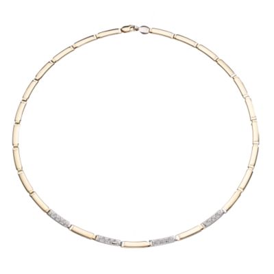 9ct Yellow Gold Cubic Zirconia Necklace