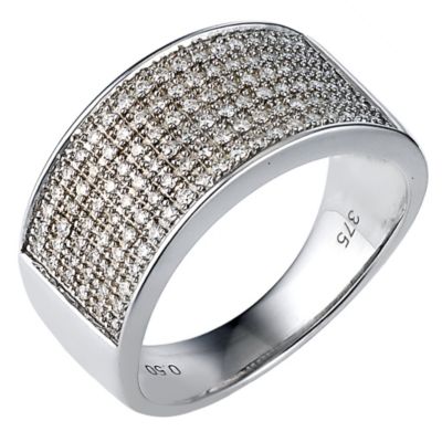 9ct White Gold Men