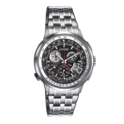 Citizen Eco Drive men's black dial chronograph titanium bracelet watch - Product number 8034664