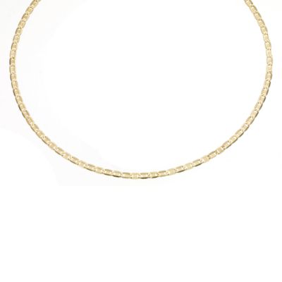 9ct Yellow Valentina Gold Anchor Figaro Necklace 18
