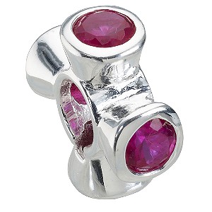 Truth Sterling Silver - Created Ruby Bead