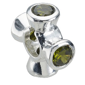 Truth Sterling Silver - Cubic Zirconia Olive Bead