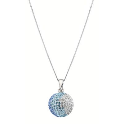 Evoke Giles Deacon Sterling Silver Crystal Charm Pendant