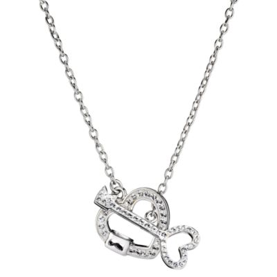 Evoke Giles Deacon Sterling Silver Locked Heart Pendant