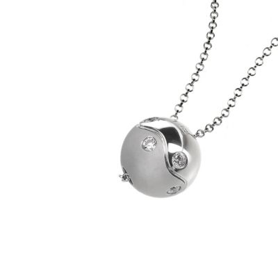 Sphere of Life Sterling Silver Sparkle Necklace