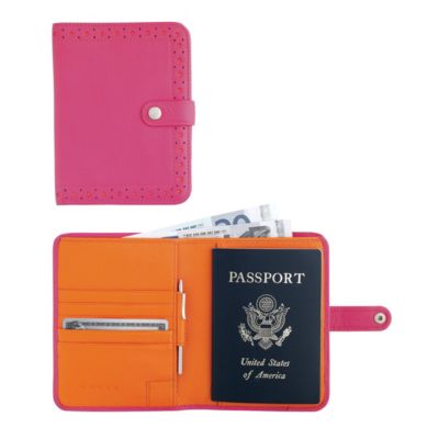 Cross pink pebbled leather passport holder - Product number 8042144