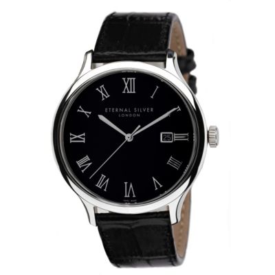 Eternal Silver men's round black dial watch - Product number 8051976