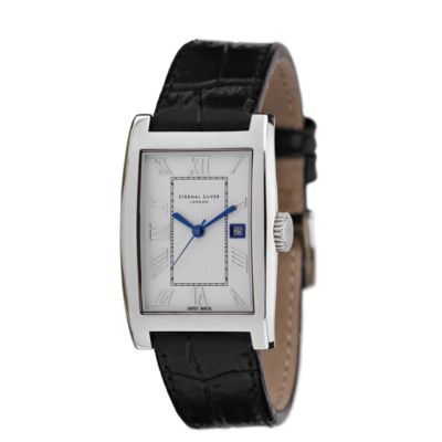 Eternal Silver men's white dial black strap watch - Product number 8052069