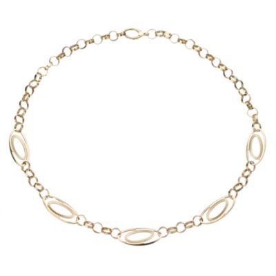 Only Gold 18ct Yellow Gold D-cut Necklace 18" - Product number 8053553