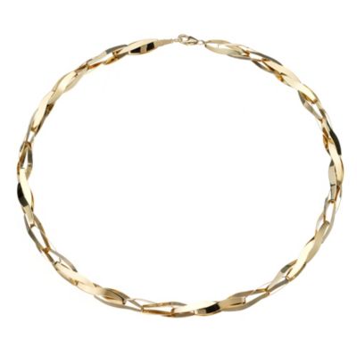 Only Gold 18ct Yellow Gold Twist Box Necklace 18" - Product number 8053561