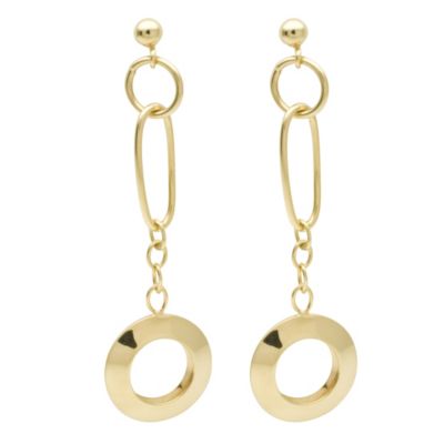 Only Gold 18ct Yellow Gold Fancy Circle Earrings - Product number 8053588