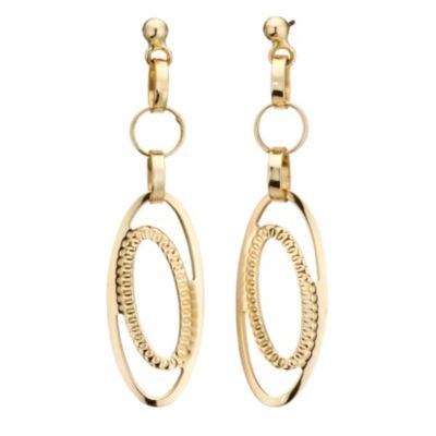 Only Gold 18ct Yellow Gold D-Cut Oval Earrings - Product number 8053596