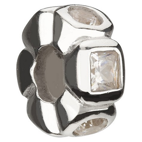 chamilia - sterling silver circle square bead