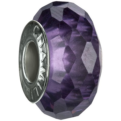 chamilia - sterling silver purple murano glass