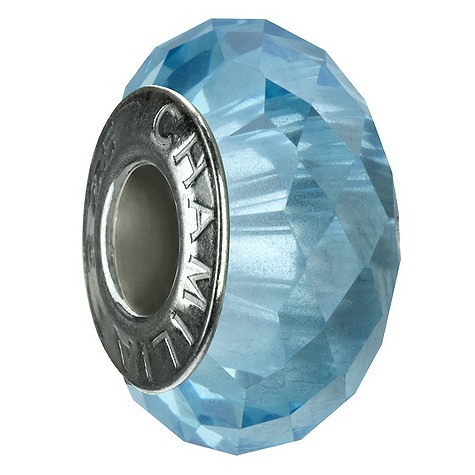 - sterling silver aquamarine bead
