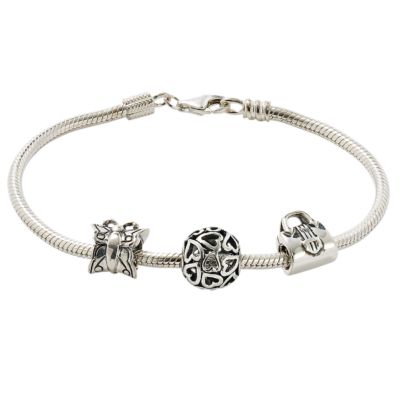 Chamilia - silver 3 bead starter bracelet - Product number 8054746