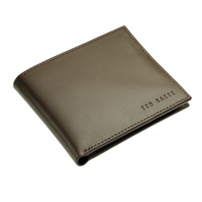Ted Baker Brown Leather Hen Print Bifold Wallet