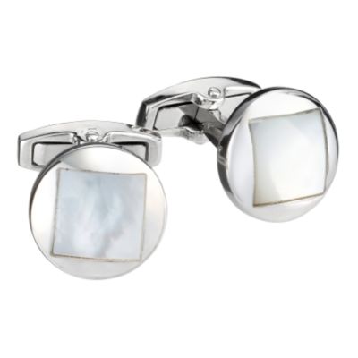 Unbranded Gaventa round mother of pearl cufflinks