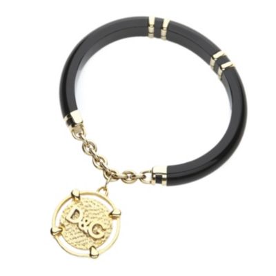 D&G Wilderness ladies' black gold plated charm bangle - Product number 8059438