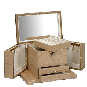 Pine Finish Jewellery Box