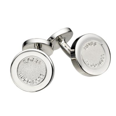 Hugo Boss Brushed Logo Cufflinks