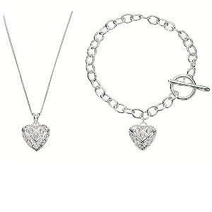 Sterling Silver Love Heart Jewellery Set
