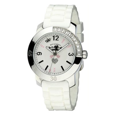 Juicy Couture BFF ladies' stone set white strap watch - Product number 8067651
