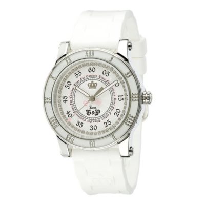 Juicy Couture HRH ladies' white dial stone set white strap watch - Product number 8067694