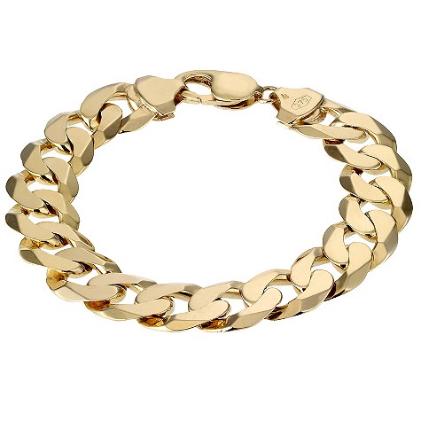 9ct Yellow Gold Curb Bracelet 8.75