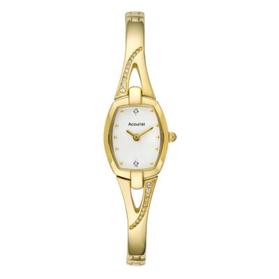 Accurist ladies' gold-plated stone set watch - Product number 8069344