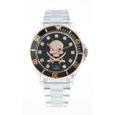 Limited Men's Stone Set Skull and Crossbones Watch - Product number 8070792