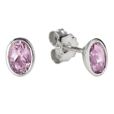 pandora sterling silver pink amethyst stud