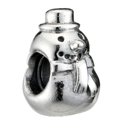 Pandora sterling silver snowman bead