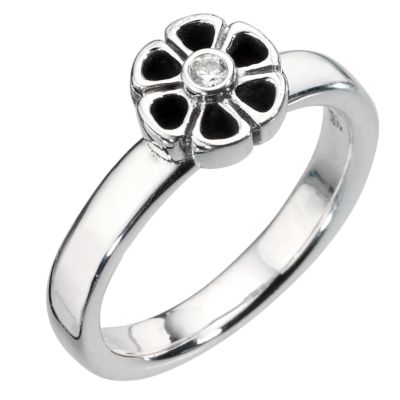 Pandora sterling silver flower ring size L