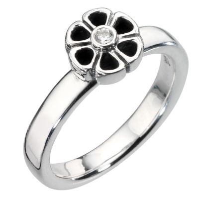 Pandora sterling silver flower ring size P - Product number 8075859